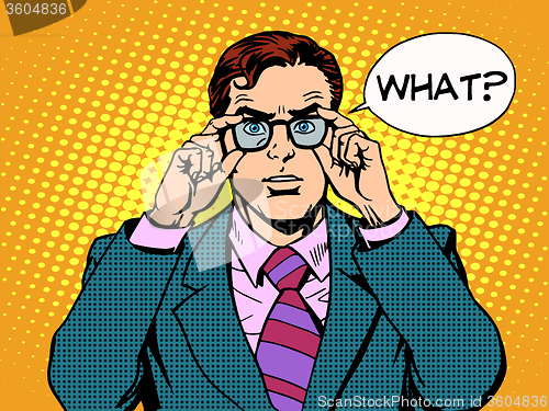 Image of what surprised businessman