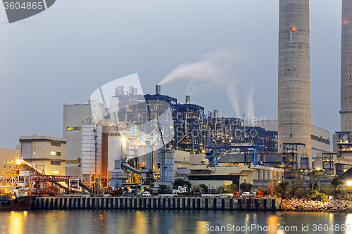 Image of petrochemical industry on sunset