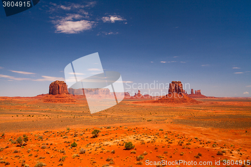 Image of Iconic peaks of rock formations in the Navajo Park of Monument V