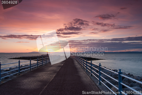 Image of Sunset on the pier in Morecambe