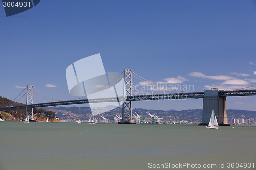 Image of The Oakland Bay Bridge between San Francisco and Oakland