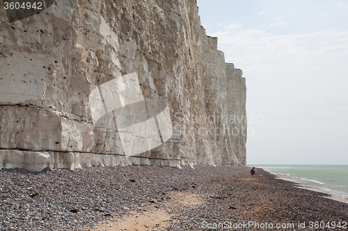 Image of White chalk cliffs near the Beachy Head, England