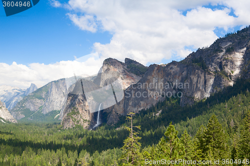 Image of The typical view of the Yosemite Valley 