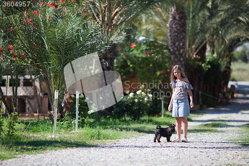 Image of Girl with dog