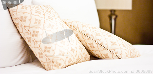 Image of Pillows in Hotel bedroom