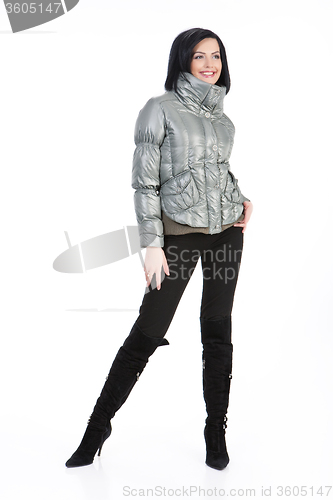 Image of Young Beautiful Woman In Winter Coat