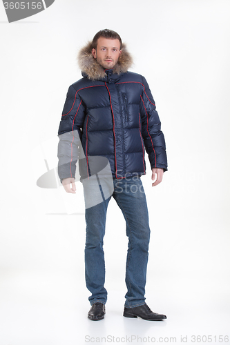 Image of Young Man In Winter clothing