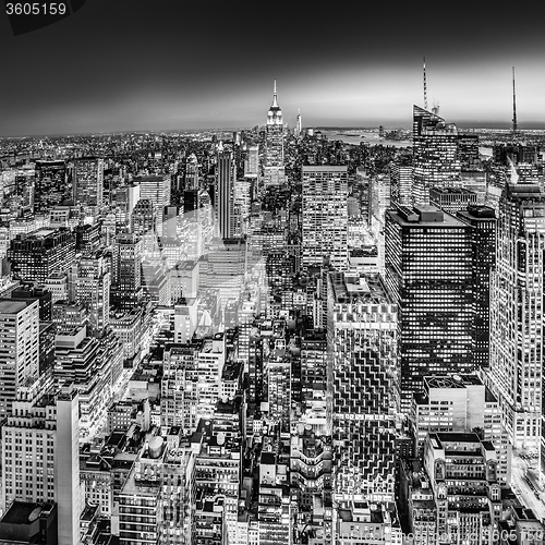 Image of New York City Manhattan downtown skyline.