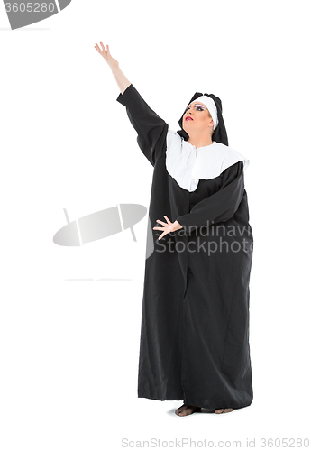 Image of Actor Drag Queen Dressed as Nun