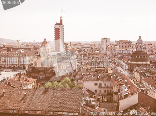 Image of Retro looking Piazza Castello Turin