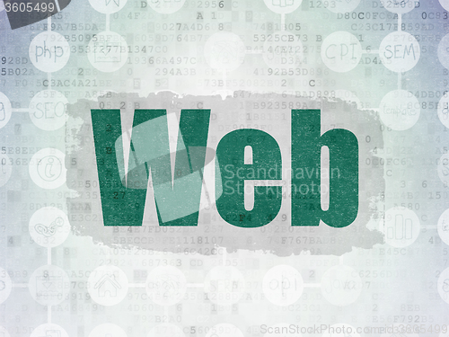 Image of Web design concept: Web on Digital Paper background
