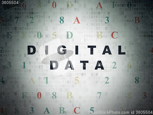 Image of Data concept: Digital Data on Digital Paper background
