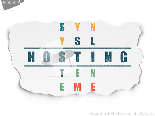 Image of Web design concept: Hosting in Crossword Puzzle
