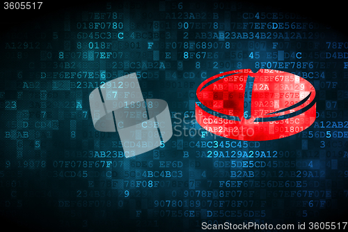Image of Healthcare concept: Pill on digital background