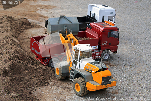 Image of Liebherr Wheel Loader and MAN Dump Truck RC Models 