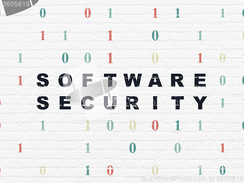 Image of Privacy concept: Software Security on wall background