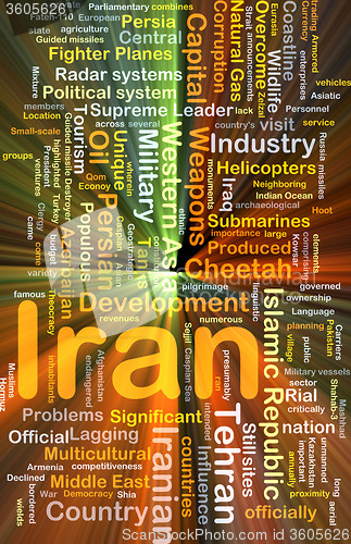 Image of Iran background concept glowing