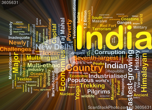 Image of India background concept glowing