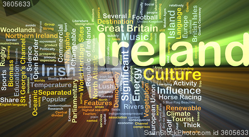 Image of Ireland background concept glowing