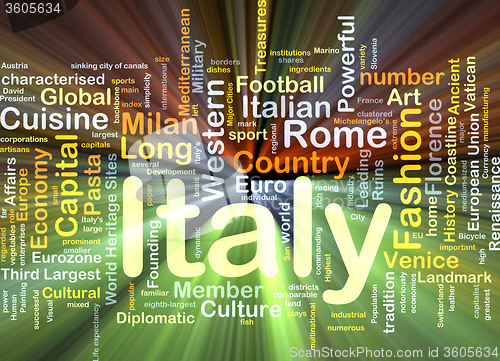 Image of Italy background concept glowing