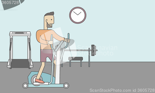 Image of Man making exercises.