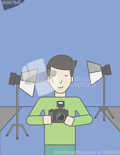 Image of Photographer in studio.