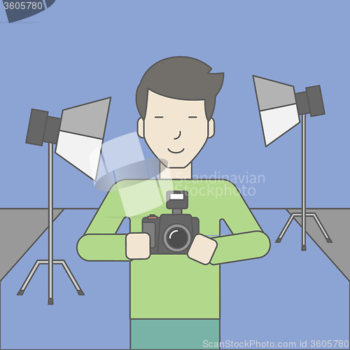 Image of Photographer in studio.