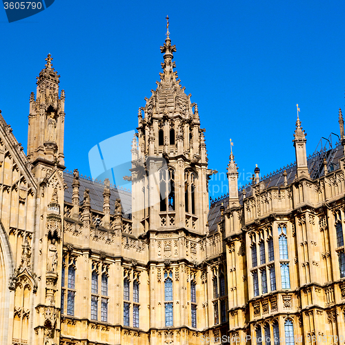 Image of old in london  historical    parliament glass  window    structu