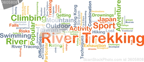 Image of River trekking background concept