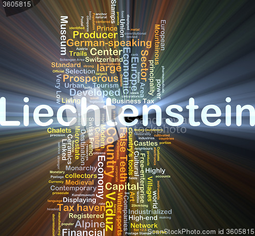 Image of Liechtenstein background concept glowing