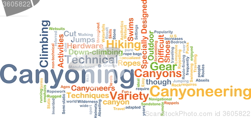 Image of Canyoning background concept