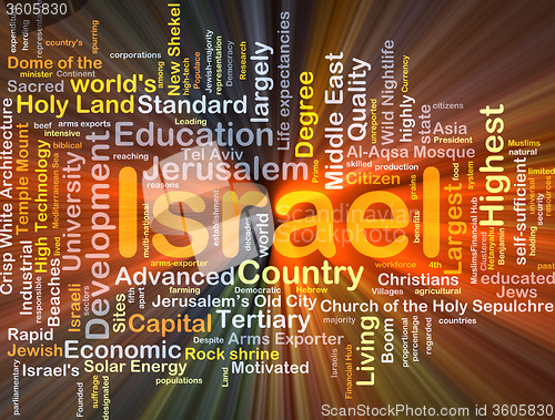 Image of Israel background concept glowing