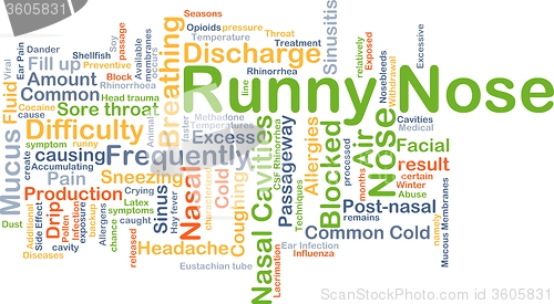 Image of Runny nose background concept