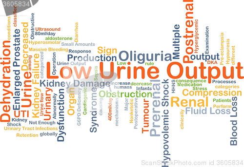 Image of Low urine output background concept
