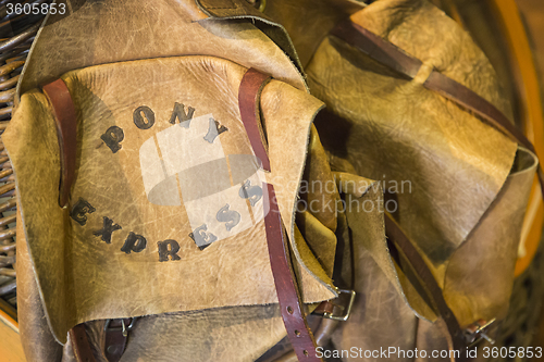 Image of Vintage Leather Pony Express Saddle Bags