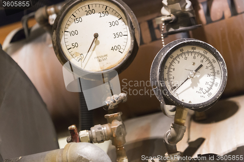 Image of Vintage Pressure Gauges Abstract