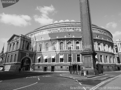 Image of Black and white Royal Albert Hall in London