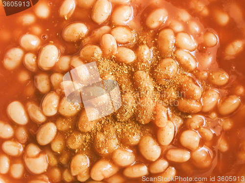 Image of Retro looking Baked beans