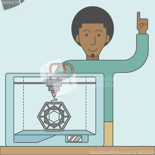 Image of Three D printing.