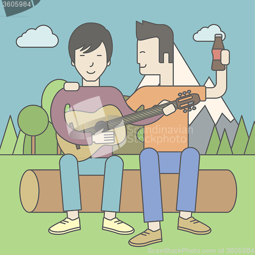 Image of Men playing guitar.