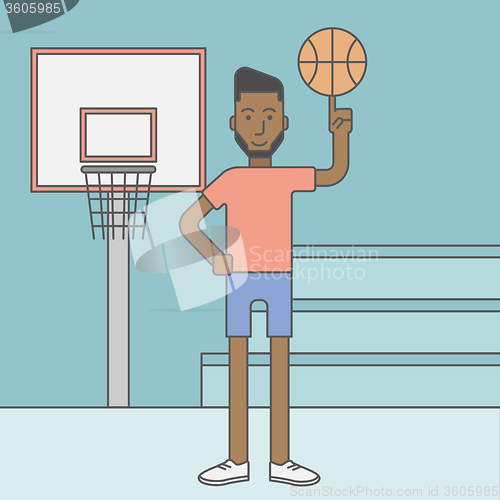 Image of Basketball player man.
