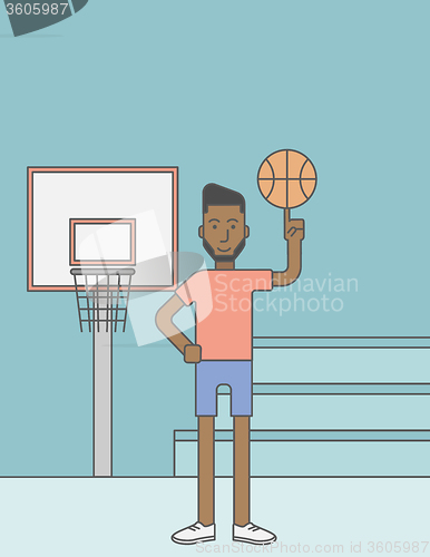 Image of Basketball player man.