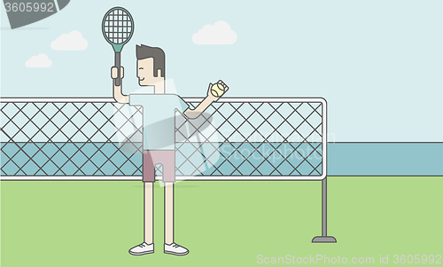 Image of Tennis player man.