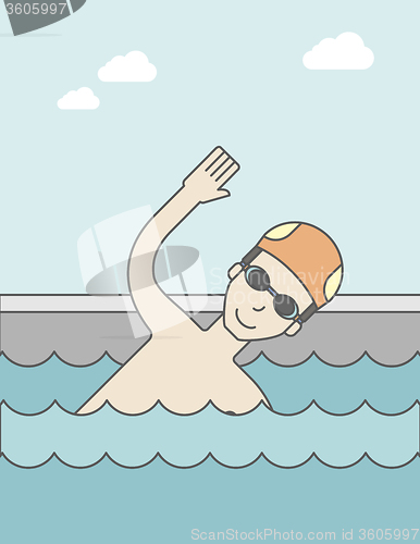 Image of Swimmer in the pool.