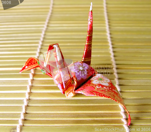 Image of Origami On A Bamboo Floor