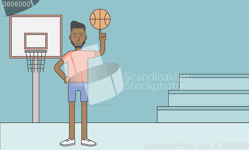 Image of Basketball player man.