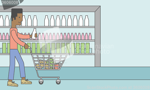 Image of Customer with trolley.