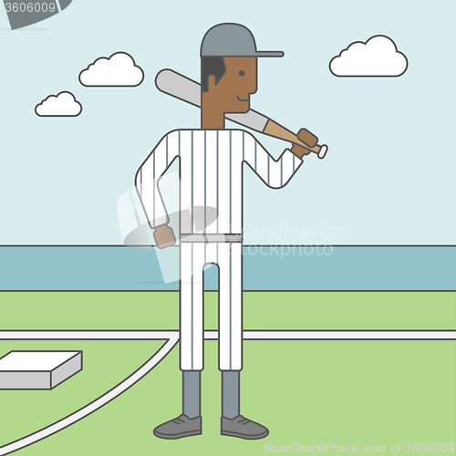 Image of Baseball player man.