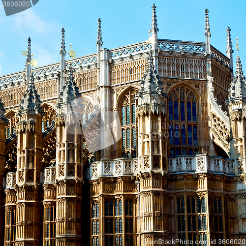 Image of old in london  historical    parliament glass  window    structu