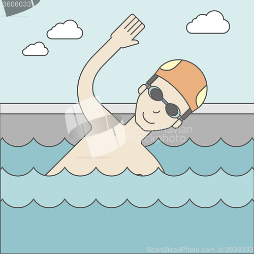 Image of Swimmer in the pool.